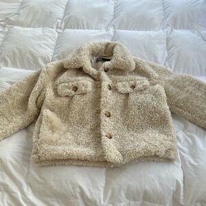 Zara Sherpa Jacket Size Small NWOT
